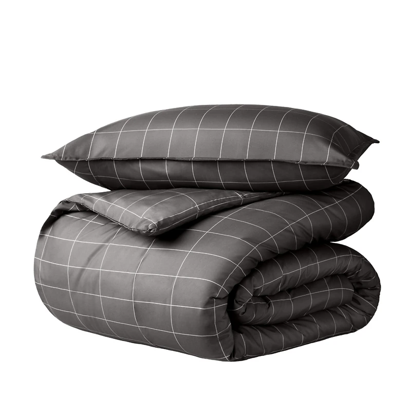 Bare Home Double Brushed Printed Duvet Cover Set