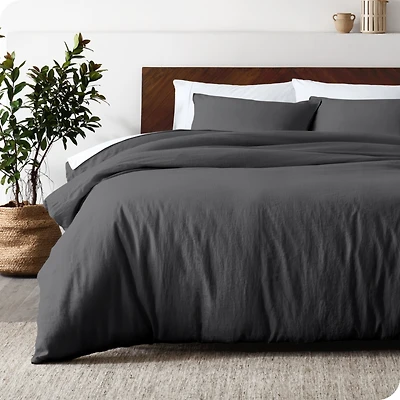 Bare Home Linen Duvet Cover Set King/California King