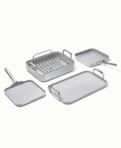 Caraway Non-Stick Ceramic-Coated 7 Piece Square Cookware Set