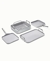 Caraway Non-Stick Ceramic-Coated 7 Piece Square Cookware Set
