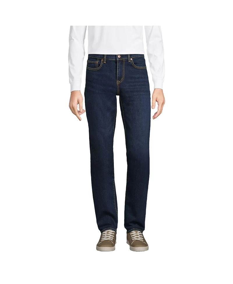 Lands' End Men's Recover 5 Pocket Traditional Fit Denim Jeans