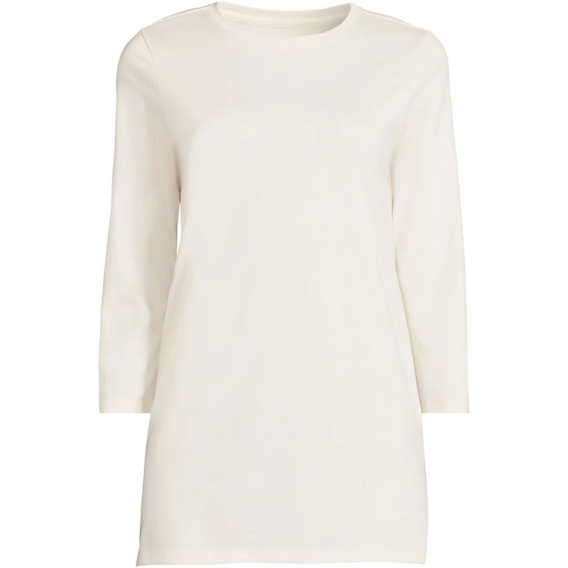 Lands' End Women's Plus 3/4 Sleeve Cotton Supima Tunic