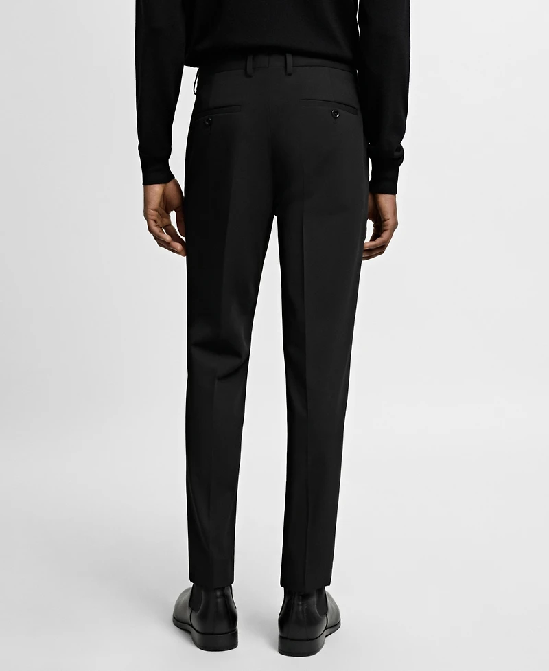 Mango Men's Stretch Fabric Super Slim-Fit Suit Pants