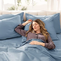 Bare Home Organic Cotton Sateen Sheet Set Queen