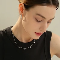 Sterling Silver 18k Gold Plated Callie Drop Pendant Necklace