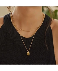 Sol Rectangular Pendant Necklace
