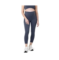 Ripe Maternity Tempo Active Crop Legging Blue Steel