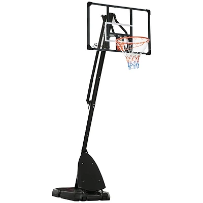 Soozier Portable Basketball Hoop with Wheels, 9.6-11.5FT Height-Adjustable