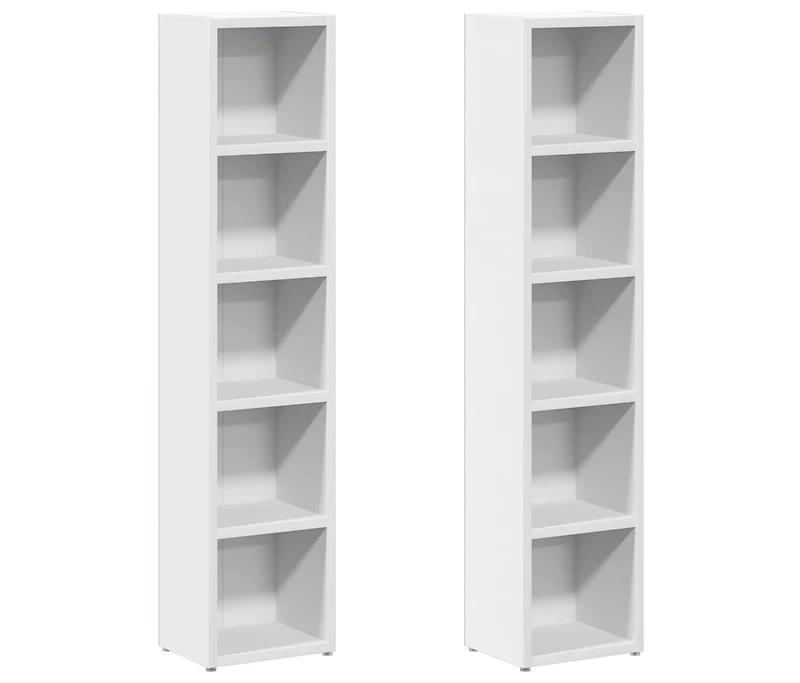 Cd Cabinets 2 pcs White 8.3"x6.3"x36.8" Engineered Wood