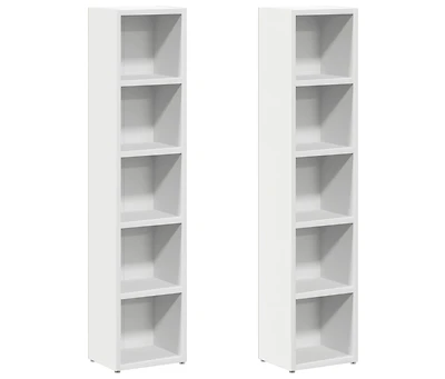 Cd Cabinets 2 pcs White 8.3"x6.3"x36.8" Engineered Wood