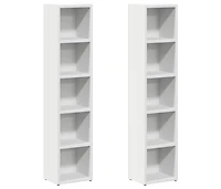 Cd Cabinets 2 pcs White 8.3"x6.3"x36.8" Engineered Wood