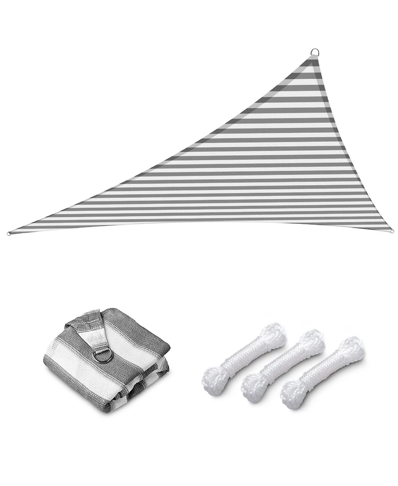 7 Ft 97% Uv Block Hdpe Triangle Sun Shade Sail Canopy Outdoor Patio Poolside
