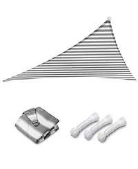 7 Ft 97% Uv Block Hdpe Triangle Sun Shade Sail Canopy Outdoor Patio Poolside