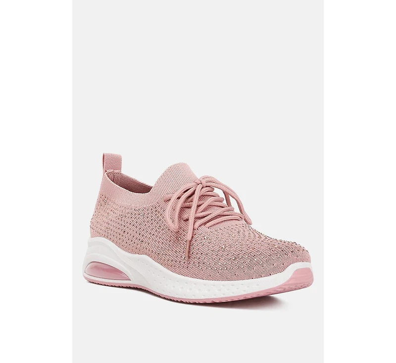 Women's elizha stud embellished lace up sneakers