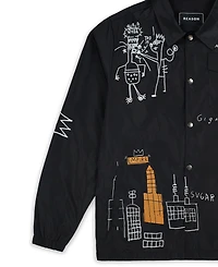 Reason Men's Basquiat King Pleasure Coach Jacket