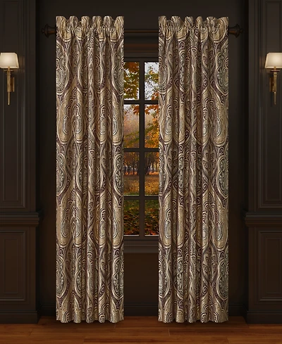 Five Queens Court Bordeaux Window Panel Pair