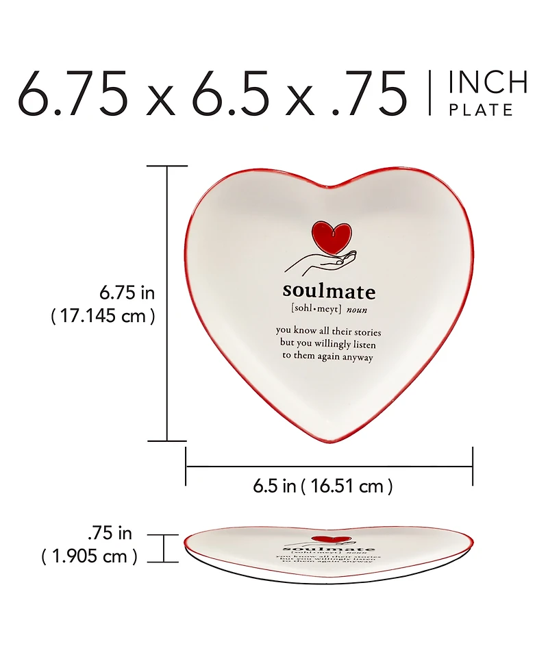 Certified International Valentine's Day Tidbit Plates, Set of 4