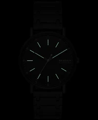 Skagen Men's Signatur Three Hand Black Stainless Steel Watch 40mm