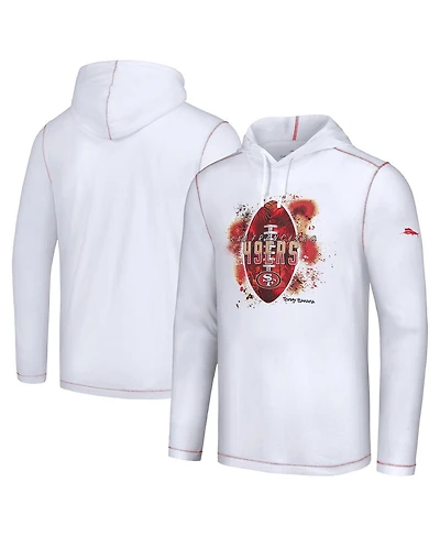 Men's Tommy Bahama White San Francisco 49ers Graffiti Touchdown Pullover Hoodie