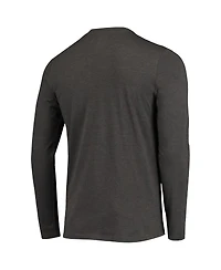 Men's Concepts Sport Crimson, Heathered Charcoal Distressed Washington State Cougars Meter Long Sleeve T-shirt and Pants Sleep Set