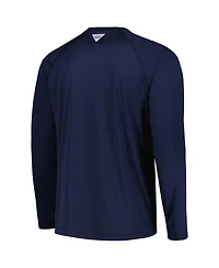 Men's Columbia Blue North Carolina Tar Heels Terminal Tackle Omni-Shade Raglan Long Sleeve T-shirt