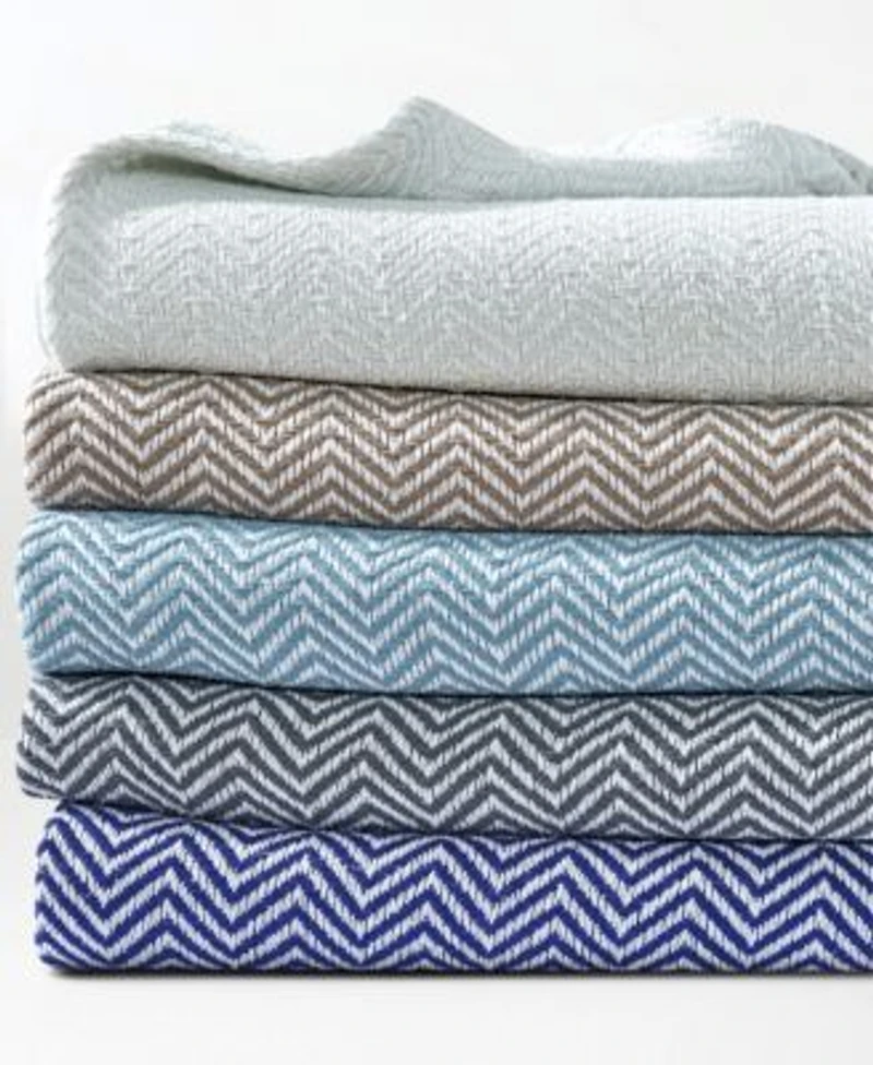 Melange Home Herringbone Cotton Blanket