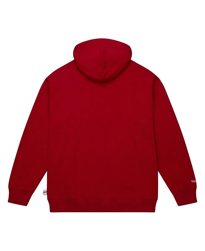 Men's Mitchell & Ness Red Chicago Bulls Hardwood Classics Tonal Pullover Hoodie