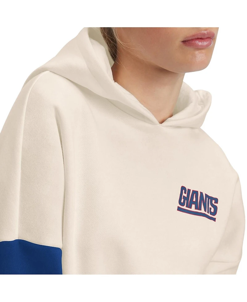 Women's Tommy Hilfiger Cream, Royal New York Giants Harriet Pullover Hoodie