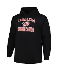Men's Profile Black Carolina Hurricanes Big and Tall Arch Over Logo Pullover Hoodie