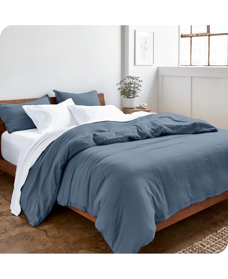 Bare Home Ultra-Soft Sand washed Full Duvet Cover & Sham Set
