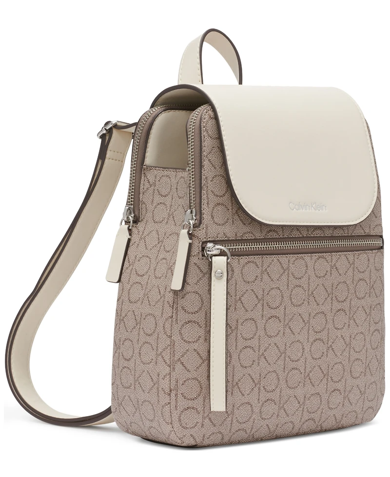 Calvin Klein Garnet Signature Triple Compartment Backpack
