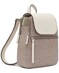 Calvin Klein Garnet Signature Triple Compartment Backpack