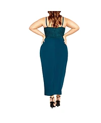City Chic Plus Lace Touch Dress