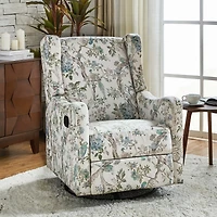 Yaffa Floral Swivel Gliders Manual Recliner