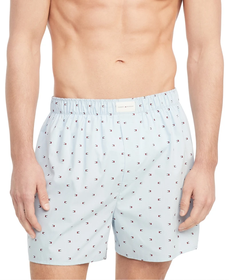 Tommy Hilfiger Men's 3-Pack Classic Printed Cotton Poplin Boxers