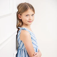 Hope & Henry Toddler Girls Sleeveless Bow Shoulder Swing Dress