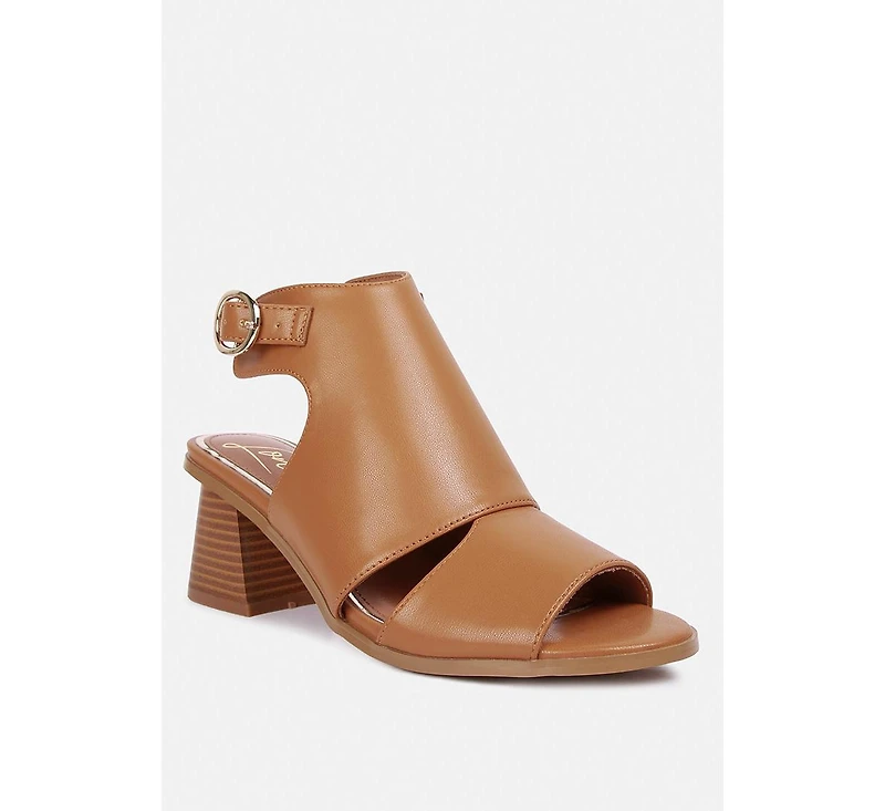 Women Polessi Pin Buckle Ankle Mules