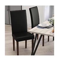 Merrick Lane Ellison Mid-Century Panel Back Parsons Accent Dining Chair - Set Of 4