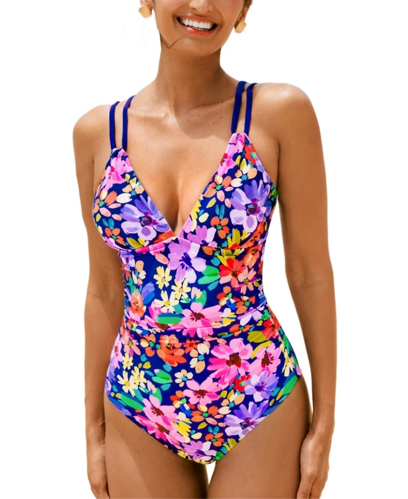 Cupshe Women's Ditsy & Petals Tummy Control One-Piece