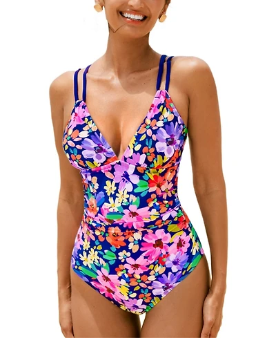 Cupshe Women's Ditsy & Petals Tummy Control One-Piece