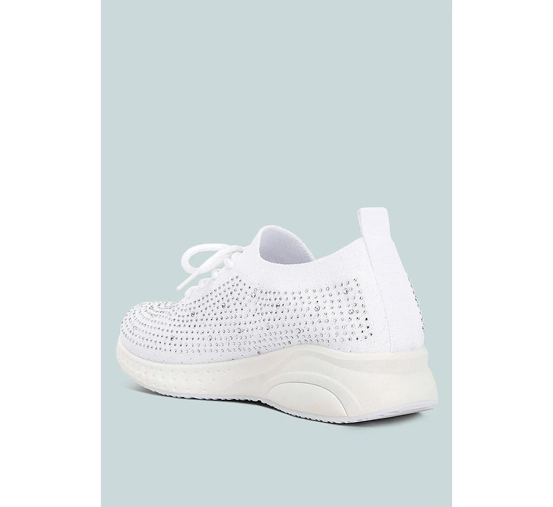 Women's elizha stud embellished lace up sneakers