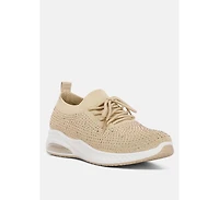 Women's elizha stud embellished lace up sneakers