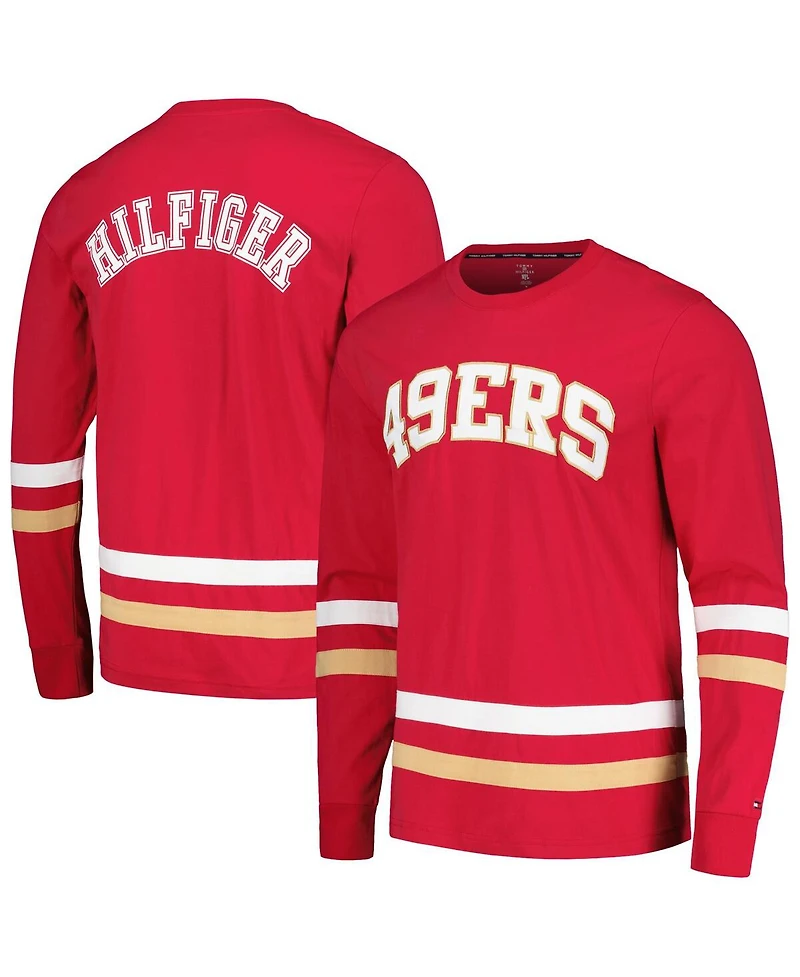 Men's Tommy Hilfiger Red, Gold San Francisco 49ers Nolan Long Sleeve T-shirt