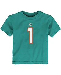 Toddler Boys and Girls Nike Tua Tagovailoa Aqua Miami Dolphins Player Name Number T-shirt