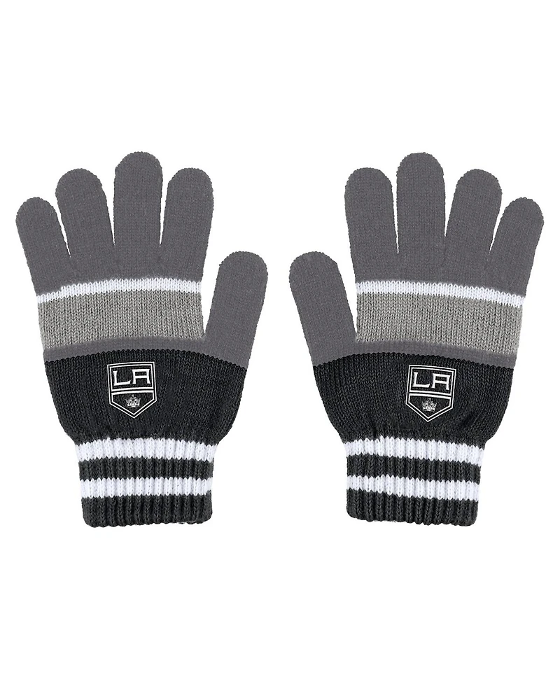 Women's Wear by Erin Andrews Los Angeles Kings Stripe Glove and Scarf Set
