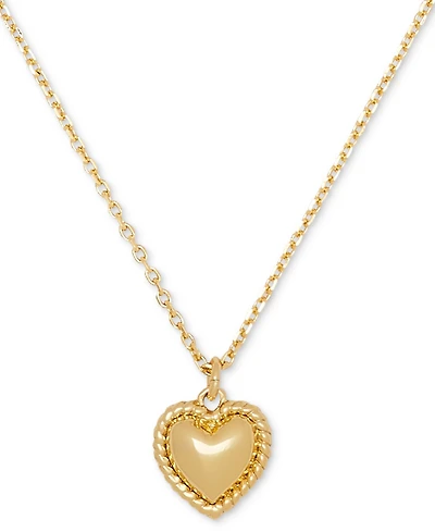 Kate Spade New York Twisted Frame Heart Pendant Necklace, 16" + 3" extender