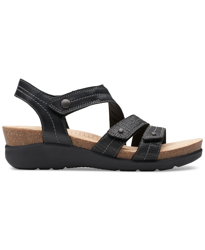 Clarks Women's Calenne Clara Strappy Wedge Sandals