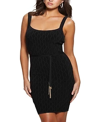 Guess Women's Genna Mirage Wavy-Rib Bodycon Dress