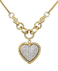 D'Oro by Effy Diamond Pave Diamond Heart Pendant (3/4 ct. t.w.) in 14k Gold or 14k Rose Gold