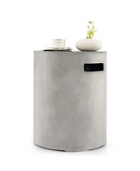 Outdoor Weather Resistant Tank Hideaway Table Fits Standard 20 Lbs Propane Gas Tank for Fire Pits